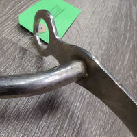 LS Flat Low Port Western Curb Bit *gc/fair, mnr rust, scuffs, marker, residue
