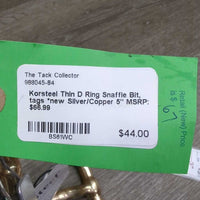 Thin D Ring Snaffle Bit, tags *new
