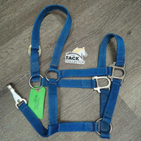 Nylon Halter, snap *gc, clean, older, stains, BROKEN snap, faded, rubs
