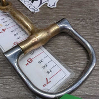 Thin D Ring Snaffle Bit *gc/fair, clean, peeled, scrapes, stains & rubs
