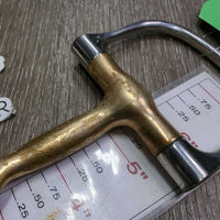 Thin D Ring Snaffle Bit *gc/fair, clean, peeled, scrapes, stains & rubs
