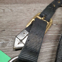 Thick Nylon Halter *gc/fair, older, faded, stiff, nose separation, missing eyelets, snags, dirt , mnr hair
