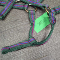 Nylon Halter, adj *gc, missing chin strap & hardware, clean, snags, fading
