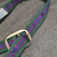 Nylon Halter, adj *gc, missing chin strap & hardware, clean, snags, fading
