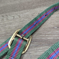 Nylon Halter, adj *gc, missing chin strap & hardware, clean, snags, fading
