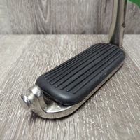 Thick Light Safety Peacock Stirrup Irons, 1 grip, elastic & leather keeper *gc, clean, mnr scratces
