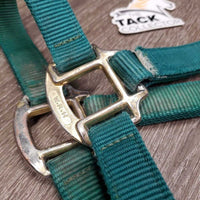 Thick Nylon Halter, adj, snap *gc, clean, stains, frayed holes, faded
