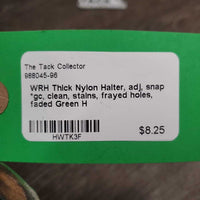 Thick Nylon Halter, adj, snap *gc, clean, stains, frayed holes, faded
