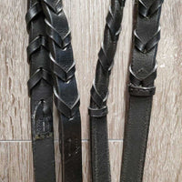 Monocrown Rsd Dressage Bridle, Crank, Flash, Rsd/FS Braided Reins, Bling *like new, mnr creases & curled ends