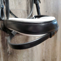 Monocrown Rsd Dressage Bridle, Crank, Flash, Rsd/FS Braided Reins, Bling *like new, mnr creases & curled ends
