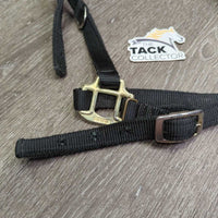 Thick Nylon Halter - Bridle, adj, Browband *NO Cheeks, NO Throat, older, clean, mnr rubs & frays
