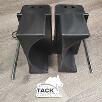 2 Reversible Plastic Jump Cups, 2 pins, string *new, scuffs