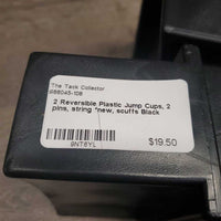 2 Reversible Plastic Jump Cups, 2 pins, string *new, scuffs