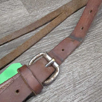 2 Peice Soft Leather Western Running Martingale Attachment ONLY *gc/fair, rubs, stains, xholes, loose keepers, dents
