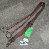 2 Peice Soft Leather Western Running Martingale Attachment ONLY *gc/fair, rubs, stains, xholes, loose keepers, dents
