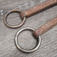 2 Peice Soft Leather Western Running Martingale Attachment ONLY *gc/fair, rubs, stains, xholes, loose keepers, dents
