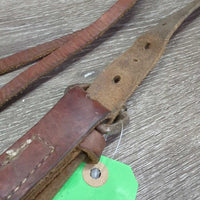 2 Peice Soft Leather Western Running Martingale Attachment ONLY *gc/fair, rubs, stains, xholes, loose keepers, dents
