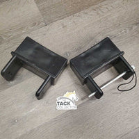 2 Reversible Plastic Jump Cups,1 pin only, string *vgc, mnr dirt, scuffs