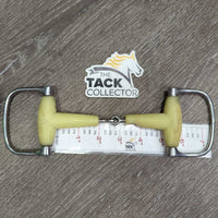 D Ring Plastic Snaffle Bit *fair, deep gouges/holes, v.chewed, stains, dirt

