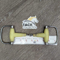 D Ring Plastic Snaffle Bit *fair, deep gouges/holes, v.chewed, stains, dirt
