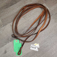 Leather Split Reins, Chicago screws *vgc/gc, clean, stains, rubs, paint?, stiff, dry, dent/bent
