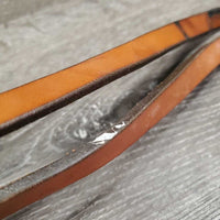 Leather Split Reins, Chicago screws *vgc/gc, clean, stains, rubs, paint?, stiff, dry, dent/bent
