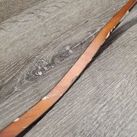 Leather Split Reins, Chicago screws *vgc/gc, clean, stains, rubs, paint?, stiff, dry, dent/bent
