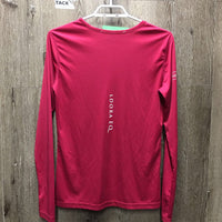 LS V Neck Shirt *vgc, mnr snags, pit stains & peeling logos