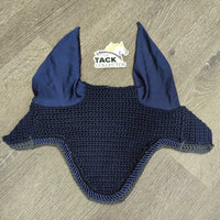 Soft Crochet Fly Veil Ear Bonnet, bling, piping *xc, mnr hair
