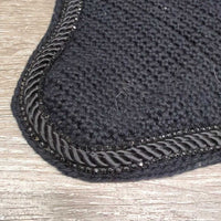 Soft Crochet Fly Veil Ear Bonnet, 2x bling, piping *vgc, clean, mnr hairy & stains/fading
