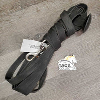 Nylon Web Lunge Line, rubber end *gc, mnr dirt, hair, faded, rubs