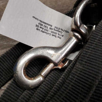 Nylon Web Lunge Line, rubber end *gc, mnr dirt, hair, faded, rubs