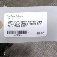 Light POW Spurs, Narrow Light Nylon Spur Straps *xc/like new
