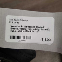 Pr Neoprene Closed Boots, velcro *gc, v.dirty, faded?, rubs, stains
