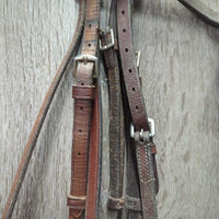 FS Rsd Bridle *gc/fair, rubs, faded, dirty, v.dry, v.stiff, stains, older?, mnr mismatched
