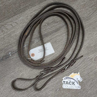 Draw Reins, Buckle Loop Ends *gc, rough back, scraped edges, clean, stiff, bent
