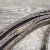 Draw Reins, Buckle Loop Ends *gc, rough back, scraped edges, clean, stiff, bent
