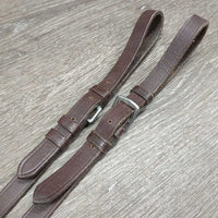 Draw Reins, Buckle Loop Ends *gc, rough back, scraped edges, clean, stiff, bent
