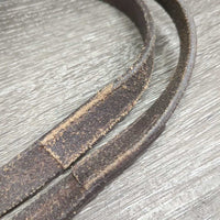 Draw Reins, Buckle Loop Ends *gc, rough back, scraped edges, clean, stiff, bent

