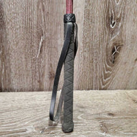 Riding Whip - Crop, leather handle *gc, rubs, dirty, film, rubs, frays, stains