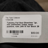 Full Seat Breeches *gc, mnr unstitched, faded, seam puckers, rubs, pills & hair
