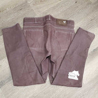 Euro Seat Breeches *vgc, faded, mnr hairy velcro & stain, older, seam puckers

