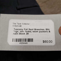 Full Seat Breeches, Bling *vgc, mnr faded, seam puckers & rubs
