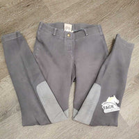 Hvy Cotton Breeches, Pull On *gc, older, undones seam stitching, mnr stains, stretched knees
