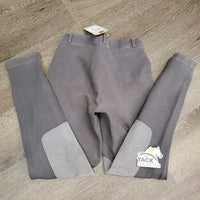 Hvy Cotton Breeches, Pull On *gc, older, undones seam stitching, mnr stains, stretched knees
