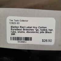 Hvy Cotton EuroSeat Breeches *gc, faded, hair, rubs, stains, discolored, pills

