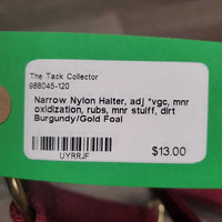 Narrow Nylon Halter, adj *vgc, mnr oxidization, rubs, mnr stuiff, dirt