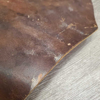 v.thick Hvy Leather Chinks, "Paul", string front strap *gc, scuffs, salt stains?film, scratches, mnr edge chews?scrapes
