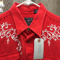 MENS Hy Cotton Western Shirt, "Calgary Stampede" *vgc, mnr loose threads