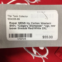 MENS Hy Cotton Western Shirt, "Calgary Stampede" *vgc, mnr loose threads